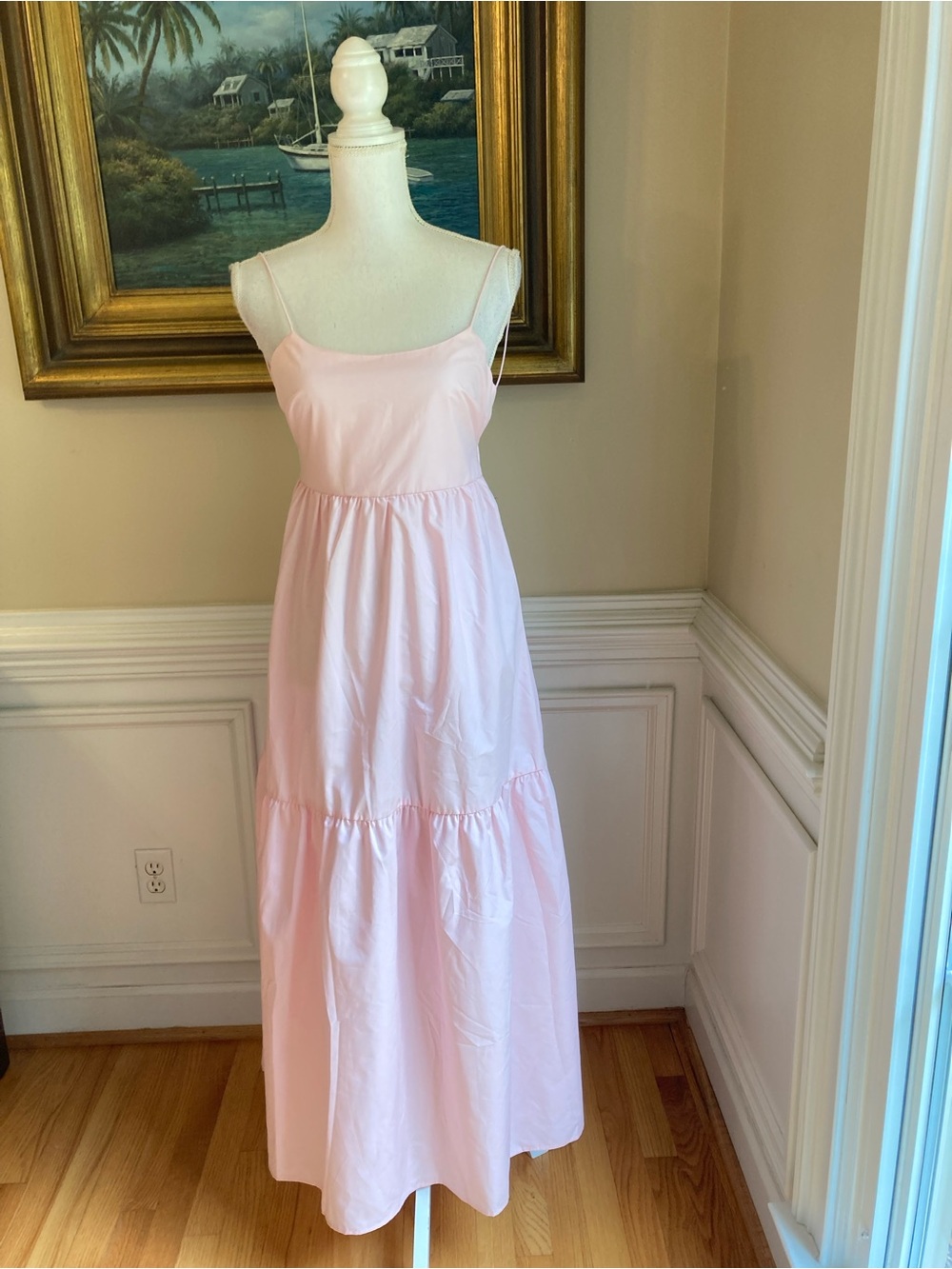 COMMENSE Light Pink Open Back Maxi Sundress NWT - Picture 2 of 9